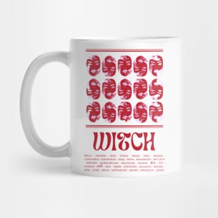 Witch in Different Languages Mug